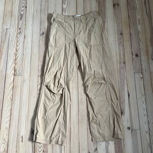 BDG Urban Outfitters Khaki Utility Cargo Pants Womens Large Elastic Waist Tan
